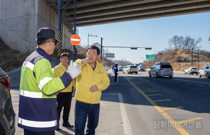 이재영 증평군수, 설 명절 현장 근무자 격려...