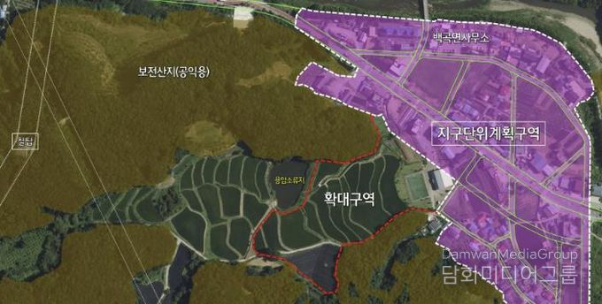 전원주택 단지 위치도