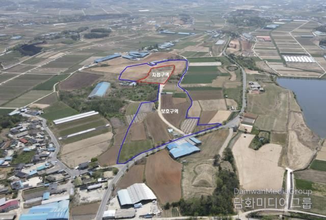 함평군 예덕리 고분군 지정(보호)구역 항공사진)