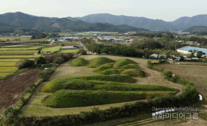 함평 예덕리 고분군 전경