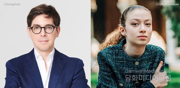 왼쪽부터 아드리앙 페뤼숑(지휘), 아리엘 벡(피아노) (사진제공=부천시립예술단)