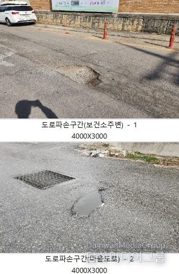 영광읍 도시계획도로 도로 파손 구간 전수조사