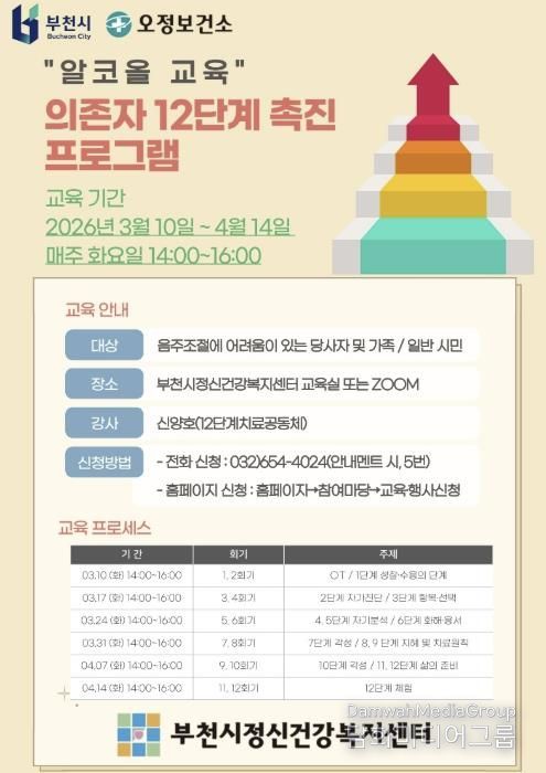 ‘의존자 12단계 촉진’교육 홍보 포스터