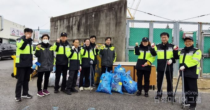 포남자율방범대, 봄맞이 환경정화활동 실시