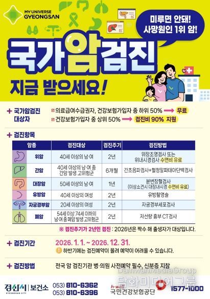2026년 국가암검진사업 홍보자료