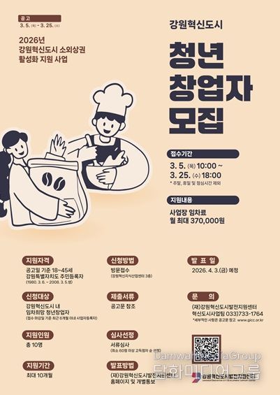 강원혁신도시 내 소외상권 활성화를 위한 임차료 지원