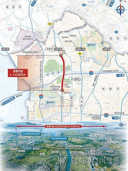 위치도 【중봉터널 민간투자사업】