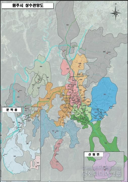 원주시 상수관망도