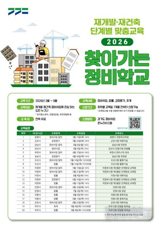 정비조합 대상 ‘찾아가는 정비학교’ 포스터