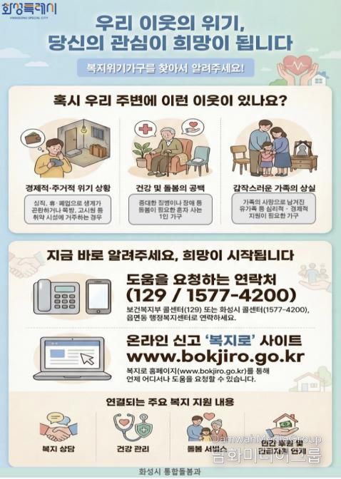 화성특례시 복지사각지대 발굴 홍보 포스터