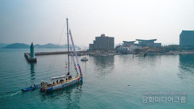 통영시 세계일주 요트대회 ‘클리퍼 레이스’ 경남통영호 입항… PORT WEEK 본격 시작