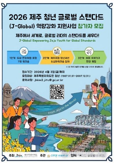 2026년 제주청년 글로벌스탠다드 역량강화 프로그램 모집 포스터
