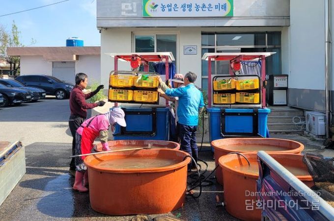 벼 종자 온탕소독 지원