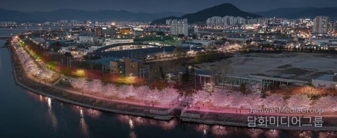 공지천 일원 야간경관 강화사업 조감도(전체 준공시)