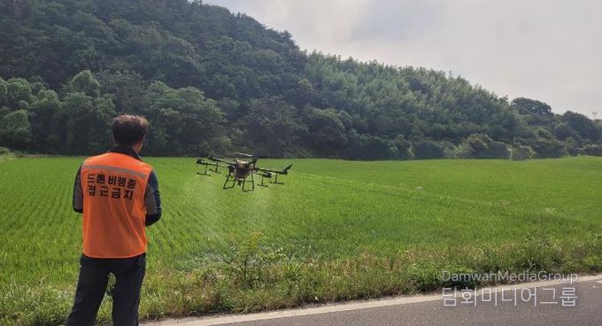 2025년 문산읍 안전갈곡들 드론 항공방제