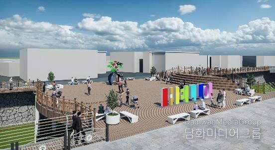 금산군 중도·하옥 도시재생사업지역 무대교 조감도