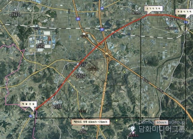 제한속도 상향 위치도