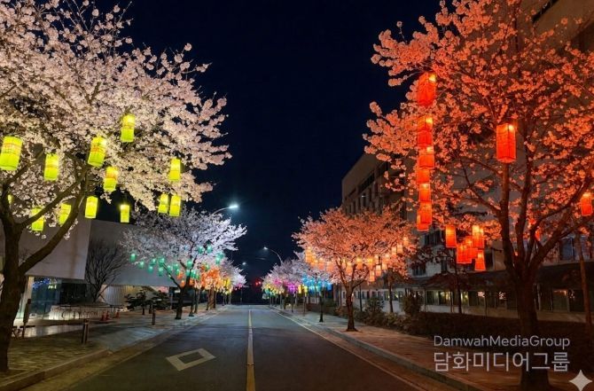 화사한 벚꽃·화려한 실크등 조화, 관광명소