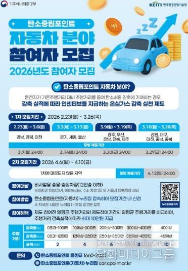 과천시, ‘자동차 탄소중립포인트제’ 참여자 추가 모집