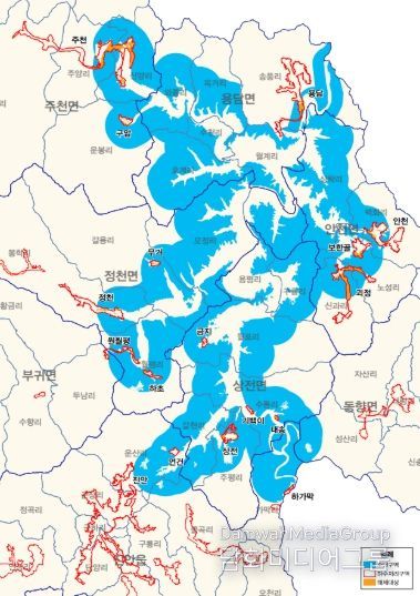 (위치도)20년 묶인 진안 용담호 규제 빗장 풀렸다… 수변구역 1.251㎢ 해제 확정