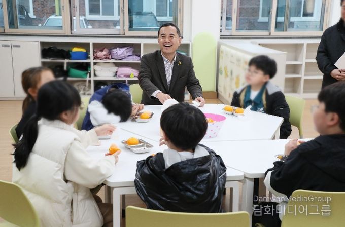 어린이 간식 지원사업 점검(김진태도지사-가산초등학교)