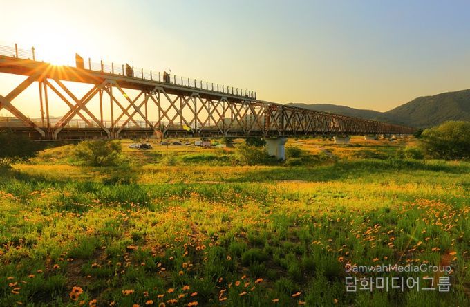 김해낙동강레일파크 `왕의 노을` 모습 낙조 모습