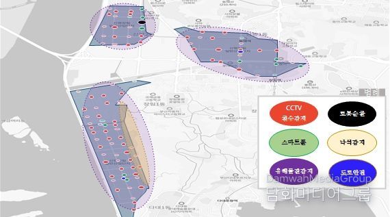 통합관제센터 구축사업 위치도