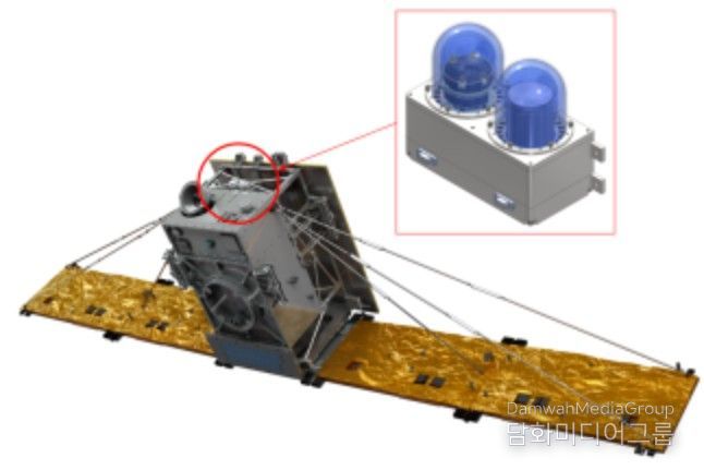 차세대소형위성 2호에 부착된 레오도스 위치