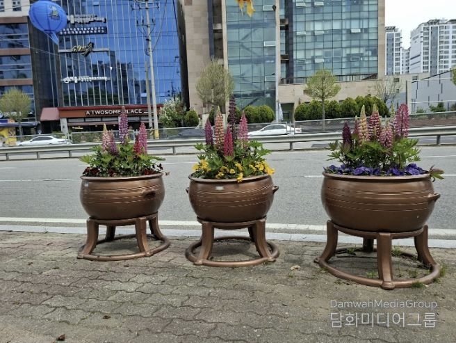 봄꽃 식재 모습