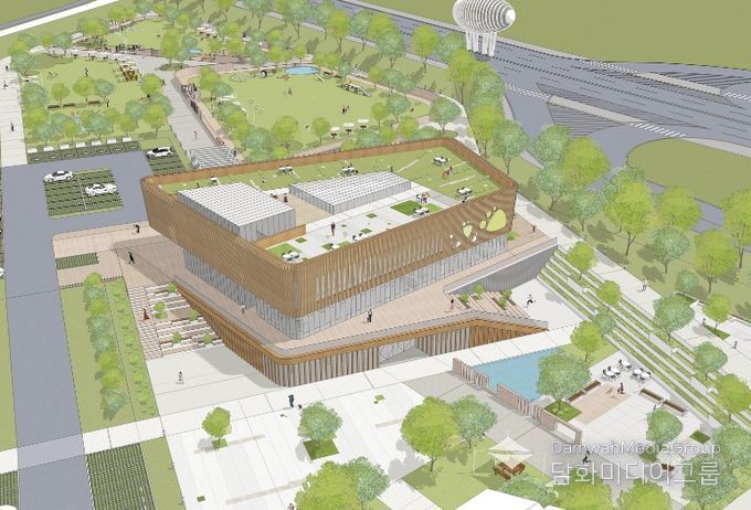 나주시가 금천면 원곡리 1043번지 일원에 반려동물 테마파크 조성을 추진한다. 사진은 건축 설계공모 당선작 조감도.